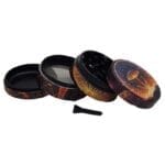 Grinder 4-Parts XL | Aluminium | 55mm | Psychedelic Series | Design 3 | Magic Mushrooms 1 - Afbeelding 3
